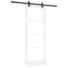vidaXL Porta scorrevole ORKDAL 83 x 211 cm Bianco e Nero