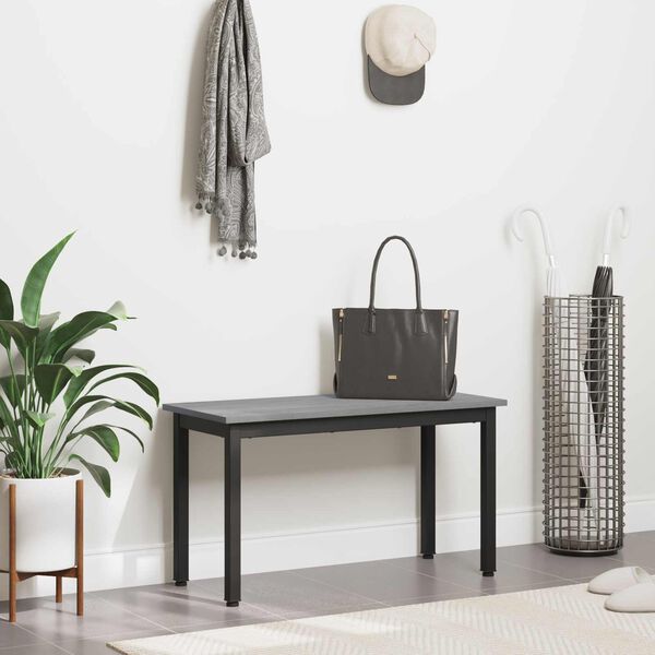 vidaXL panchina Grigio Sonoma 80 x 35 x 45 cm Legno multistrato