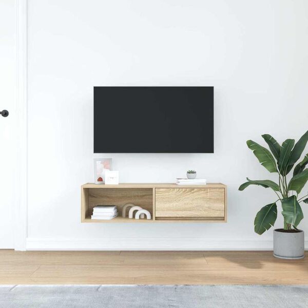 vidaXL Mobile Porta TV Rovere Sonoma 100x31x25,5 cm Legno Multistrato
