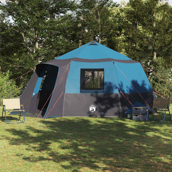 vidaXL Tenda Capanna con tetto Blu e Grigio 500 x 500 x 294 cm