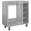 vidaXL Armadio per Golf con ruota Grigio Sonoma 90 x 45 x 98 cm