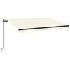 vidaXL Tenda da Sole Retrattile Manuale 350x250 cm Crema