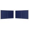vidaXL Parete per tenda da festa 2 pz 400 x 195 cm Blu PE e Acciaio