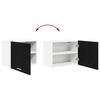 vidaXL Armadio pensile 2 pcs Rovere Nero e Bianco 50 x 31 x 40 cm