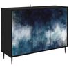 vidaXL Credenza RAALTE Rovere Nero 102 x 33 x 76 cm
