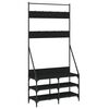 vidaXL Appendiabiti con Porta Scarpe Nero 90x34x184 cm