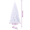 vidaXL Albero di Natale artificiale Bianco 180 cm PVC e Acciaio