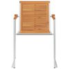 vidaXL Sedie da Giardino 2 pz Legno Massello di Acacia e Acciaio Inox