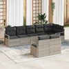 vidaXL Set di divani 8 pcs Grigio chiaro polyrattan
