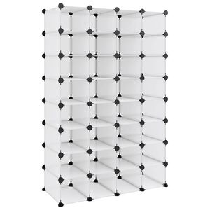 vidaXL Scarpiera Trasparente 93x36,5x140 cm in PP
