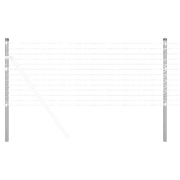 vidaXL Palo della recinzione 2 pcs Argento 120 cm