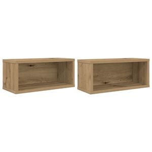 vidaXL Rack per Stoccaggio CD 2 pz Rovere Artigianale 40 x 17 x 17 cm