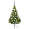 vidaXL Albero di Natale artificiale con luci integrate Verde 210 cm