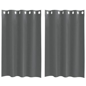 vidaXL Tende in Voile con Occhielli 2 pz Grigio Scuro 140x175 cm