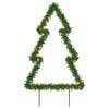 vidaXL Decorazione Luminosa Natalizia con Picchetti Albero 80LED 60cm