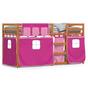 vidaXL Letto a Castello senza Materasso Rosa 80x200 cm Legno di Pino
