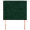 vidaXL Testiera Verde Scuro 100x5x118/128 cm Velluto