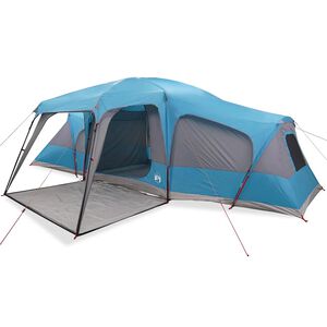 vidaXL Tenda da Campeggio con Portico Cupola 9Persone Blu Impermeabile