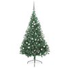 vidaXL Albero di Natale artificiale con luci integrate Verde 180 cm