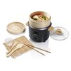 Bestron Cuociriso con Vaporiera Bamb&ugrave; e Set Sushi ARC100BBS 1 L Nero