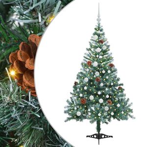 vidaXL Albero di Natale artificiale Verde 150 cm PVC e Acciaio