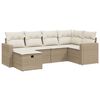vidaXL Set Divano da Giardino 6 pz con Cuscini Beige in Polyrattan