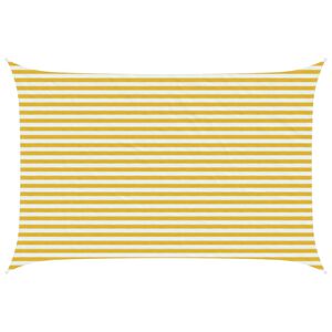 vidaXL Telo Ombra 3 x 5 m HDPE Rettangolare Giallo e Bianco
