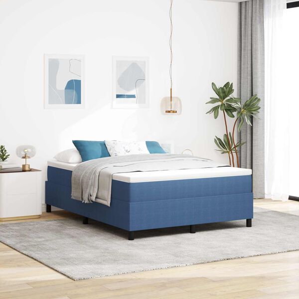 vidaXL Struttura letto piattaforma Blu 140 x 190 cm Tessuto in Cords