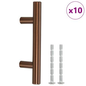 vidaXL Maniglie per Mobili 10pz Bronzo 64mm in Acciaio Inox
