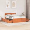 vidaXL Letto senza Materasso Marrone Cera 120x190 cm in Legno di Pino