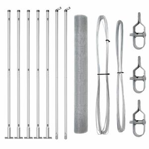 vidaXL Palo della recinzione Argento