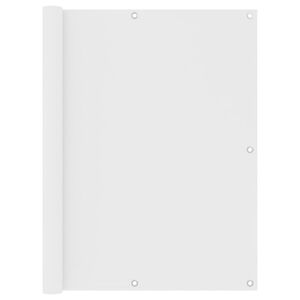 vidaXL Paravento Balcone Bianco 120x500 cm in Tessuto Oxford