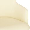 vidaXL Sedia da Pranzo Crema in Tessuto