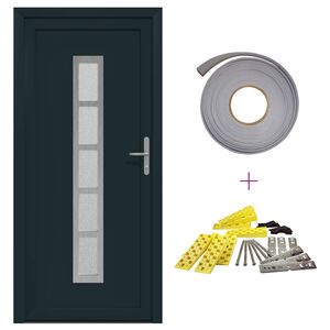 vidaXL Porta Frontale Antracite 88 x 200 cm PVC