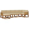 vidaXL Set di divani da esterno 7 pcs Naturale e Beige Poliestere