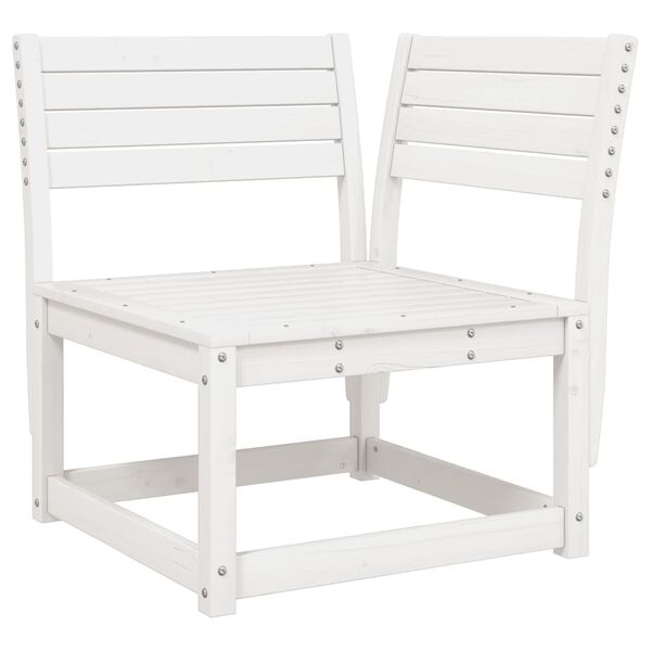 vidaXL Set Salotto da Giardino 8 pz in Legno Massello di Pino Bianco