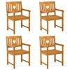 vidaXL Panchina da esterno 4 pcs Naturale 56 x 55,5 x 90 cm
