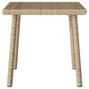 vidaXL Tavolino da Giardino Rettangolare Beige 40x40x37 cm Polyrattan