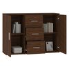 vidaXL Credenza Rovere Marrone 91x29,5x65 cm in Legno Multistrato