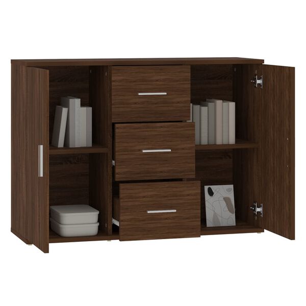 vidaXL Credenza Rovere Marrone 91x29,5x65 cm in Legno Multistrato