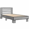 vidaXL Giroletto Grigio Sonoma 100x200 cm Legno Multistrato e Metallo
