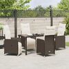vidaXL Set da Pranzo per Giardino 5 pcs Marrone Poly Rattan