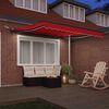 vidaXL Tessuto per Tenda con Rosso 300 x 250 cm Poliestere