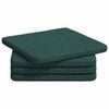 vidaXL Cuscini per Seduta 4 pcs Tessuto Verde Scuro 40 x 40 x 3 cm