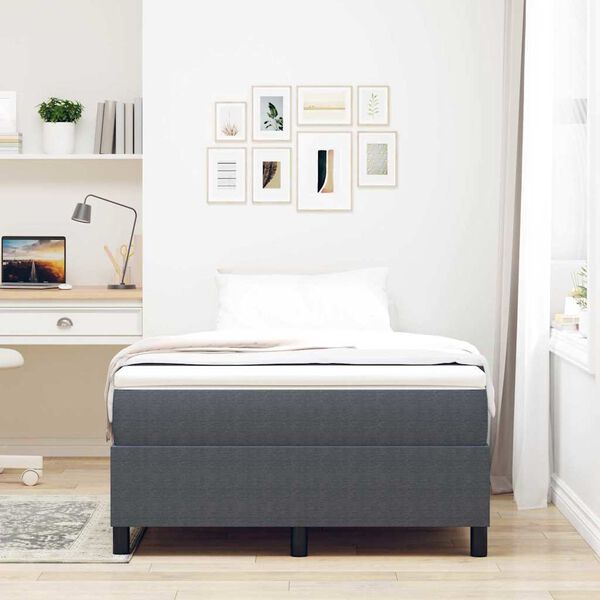 vidaXL Letto a molle Grigio Scuro e Bianco 120 x 200 cm