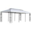 vidaXL Telo per gazebo Bianco 300 x 600 cm Poliestere