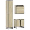vidaXL Set Mobili da Bagno 3 pz Rovere Sonoma in Legno Multistrato
