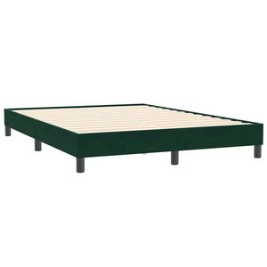 vidaXL Giroletto senza Materasso Verde Scuro 160x210 cm in Velluto