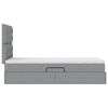 vidaXL Letto con contenitore e materasso Grigio chiaro 90 x 190 cm
