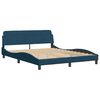 vidaXL Letto con Materasso Hanko Blu 160x200 cm in Velluto